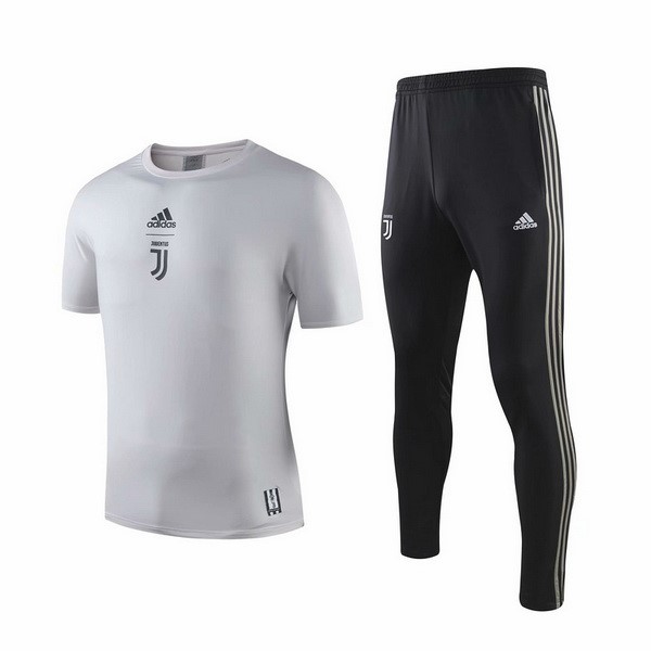 Trainingsshirt Juventus Komplett Set 2019-20 Grau Schwarz